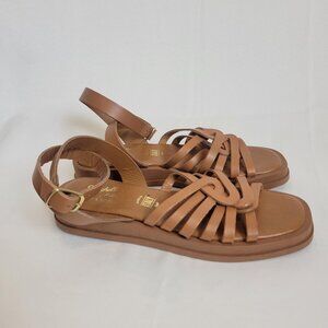 Seychelles Gladiator Leather Sandals Women's 10 Italy Tan Leather Piper & Scoot